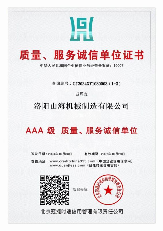質(zhì)量、服務(wù)誠信單位證書